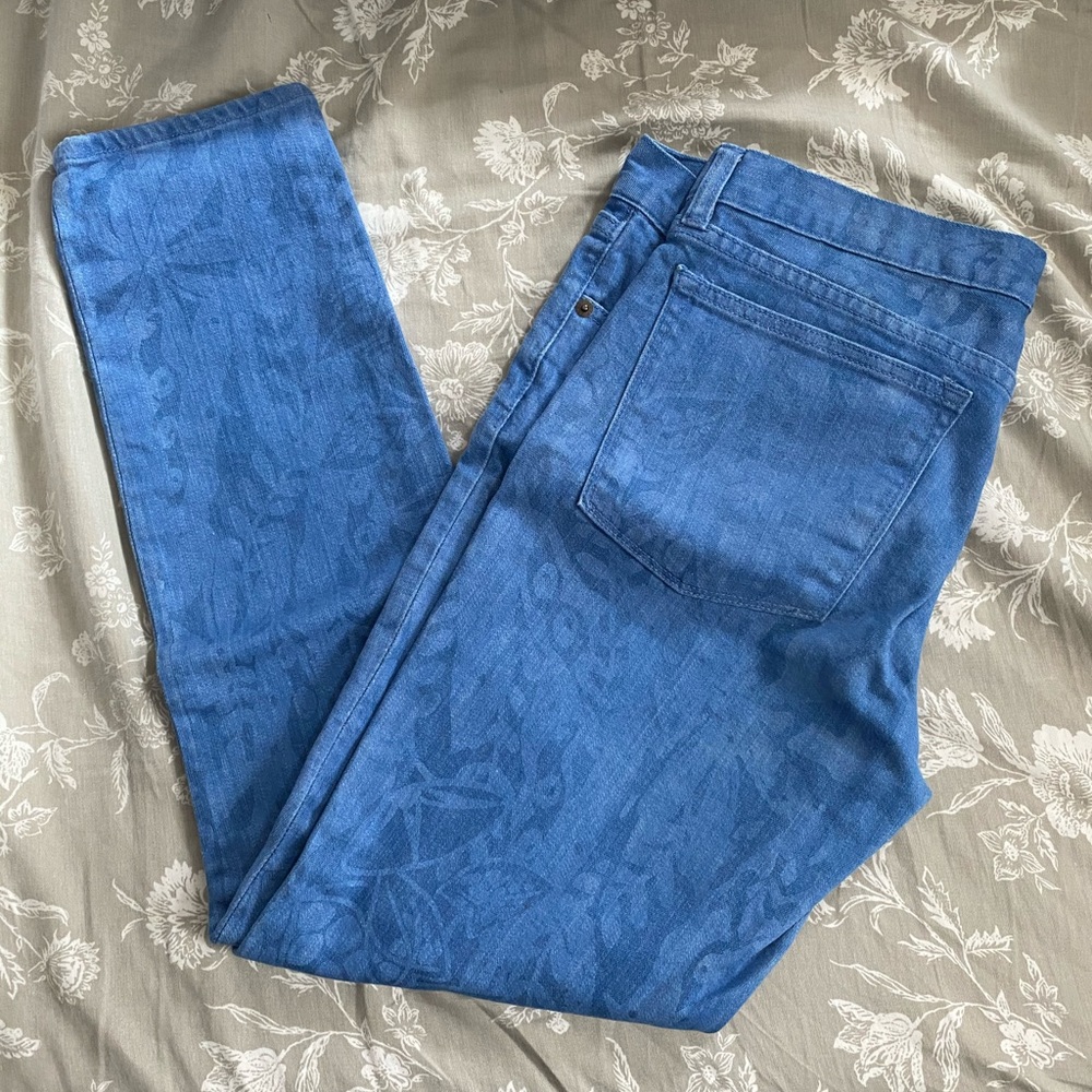J. Crew Toothpick Patterned Jean Size 30 Ankle